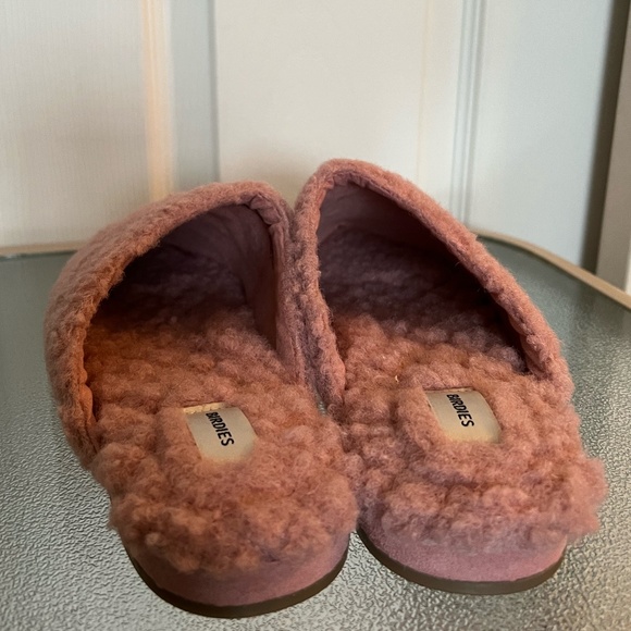 Birdies NWOB Faux Shearling Lark Slides In Pink Blush Size 7.5 - Picture 4 of 12